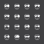 Sunglasses Icons - White Series