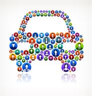 Car Front People Faces Community and Communication Pattern