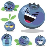 Blueberry Cartoon Set B