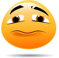 smiley face tired