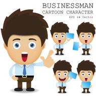 Businessman cartoon character EPS 10 vector N27