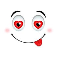 In love emoticon sign