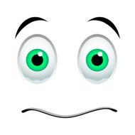 Stunned emoticon sign