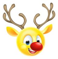 Christmas Reindeer Emoticon Emoji