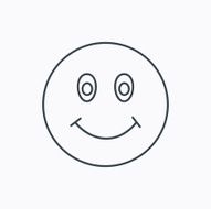 Smile icon Positive happy face sign
