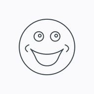 Smile icon Positive happy face sign N3