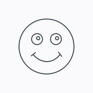 Smile icon Positive happy face sign N7