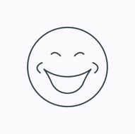 Smile icon Positive happy face sign N9