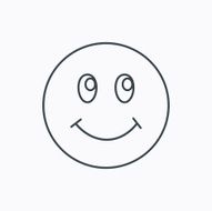 Smile icon Positive happy face sign N11