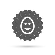 Smile egg face sign icon Smiley symbol