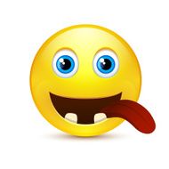Excited smile with tongue