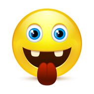 Happy smile with tongue
