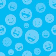 Seamless Pattern Faces Smileys Happy