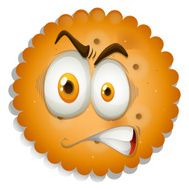 Cracker with angry face