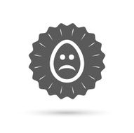 Sad egg face sign icon Sadness symbol