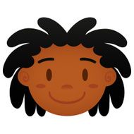Cartoon Face Isolated On White Background N5
