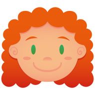 Cartoon Face Isolated On White Background N7