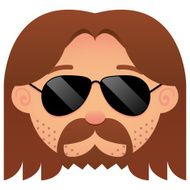 Cartoon Face Isolated On White Background N19