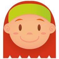 Cartoon Face Isolated On White Background N22