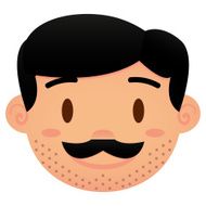 Cartoon Face Isolated On White Background N28