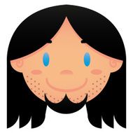 Cartoon Face Isolated On White Background N31