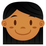 Cartoon Face Isolated On White Background N34