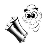 Jew with scrolls isolated on white background Vector