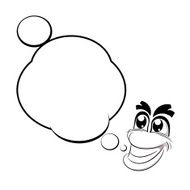Cartoon smiling and bubble Vector illustration