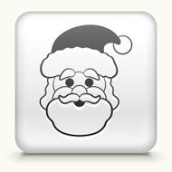 Square Button with Santa Clause