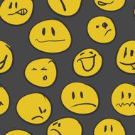 Set of hand drawn emoticons Vector eps8