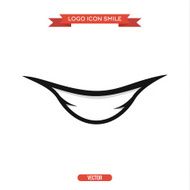 Abstract smile vector illustration icon logo flat style