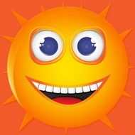 Illustration funny sun smile Vector