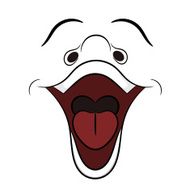 Cartoon laugh Vector illustration