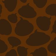 Silhouette turd seamless pattern Vector Brown shit