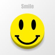 Vector yellow happy smile illustration