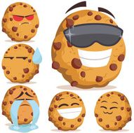 Chocolate Chip Cookie Cartoon Set B