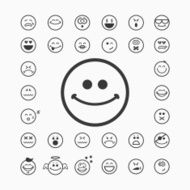 Smiley faces icons N3