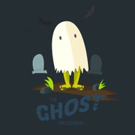 ghost character halloween concept - vector illustration N2