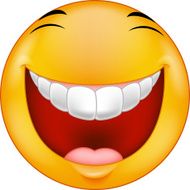 Laughing smiley cartoon