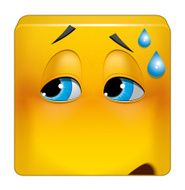 Square emoticon embarrassing situation