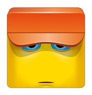 Square emoticon hat