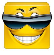 Square emoticon cool