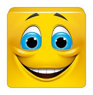 Square emoticon smiling