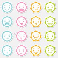 Emoticons flower and star