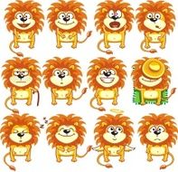 Funny lions