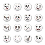 Smiley faces icons set N2