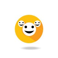 Smile emoticon Vector illustration