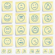 Emoticons postit notes