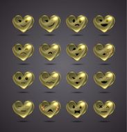 funny metal heart-shaped emoticons for your site