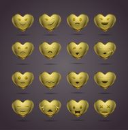 funny metal heart-shaped emoticons for your site N2